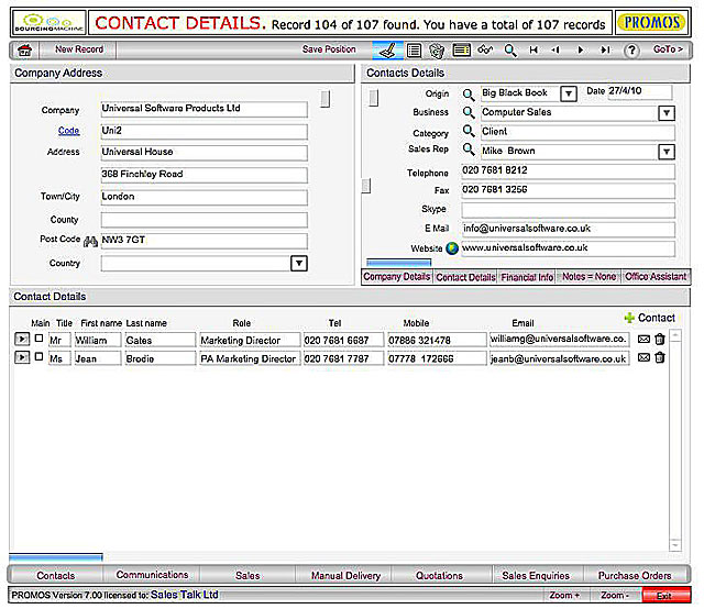 Contact details